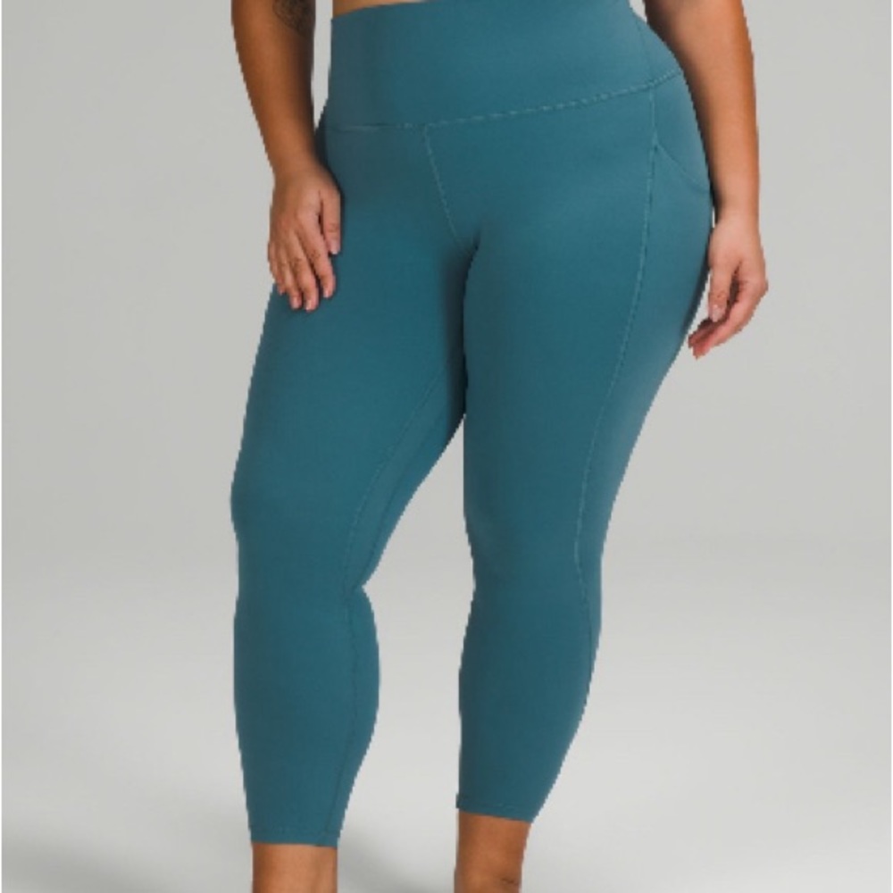 Blue/ green lululemon leggings align high rise 25 inches